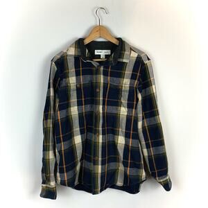 Old Navy Thick Cotton Plaid Flannel Buttton Down Long Sleeve Top Large